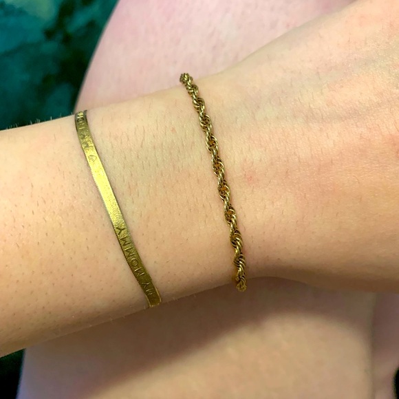 3.5g 10K Solid Yellow Gold Rope Chain Bracelet - Picture 8 of 9